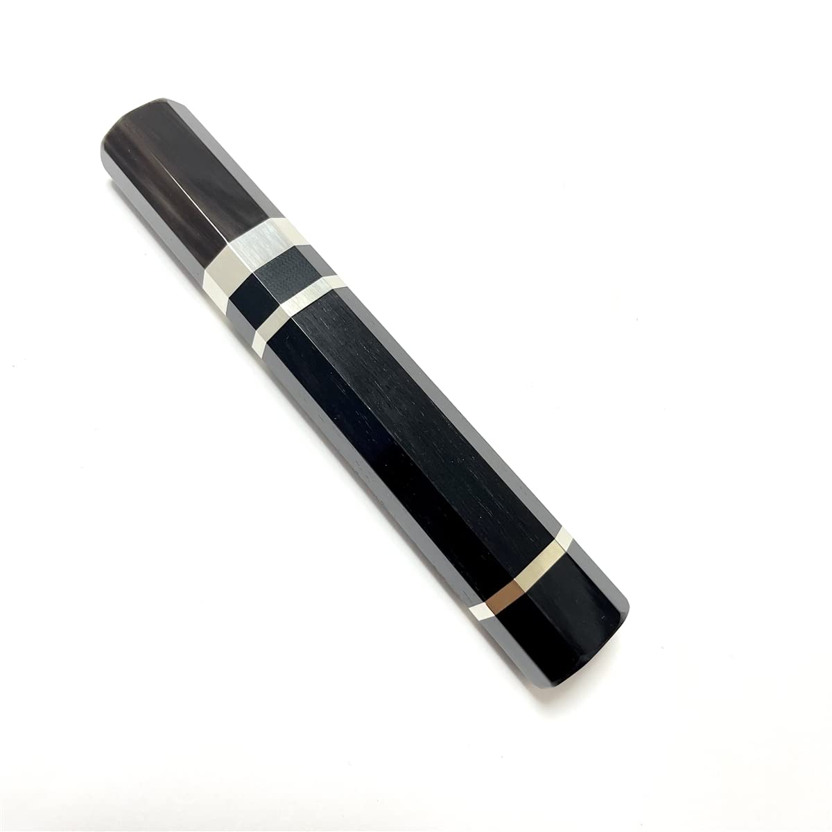 柳刃包丁8寸　　黒八角柄240cm Amazon | 柳刃8寸 柳刃240 手作り包丁柄 三段銀巻 両端牛角 黒檀 唐木